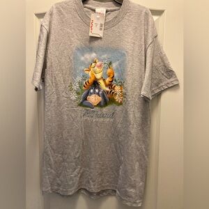 NWT - Disney Store Tigger & Eeyore Friends Gray Short Sleeve Tee-shirt - Size M